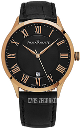 Alexander Statesman Czarny/Skóra Ø42 mm A103.05