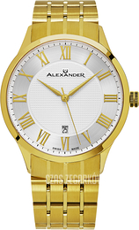 Alexander Statesman Srebrny/Stal w odcieniu złota Ø42 mm A103B-03