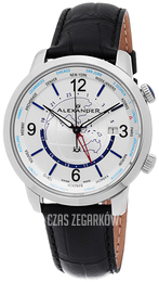 Alexander Heroic Srebrny/Skóra Ø40 mm A171.02