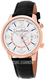 Alexander Heroic Srebrny/Skóra Ø40 mm A171.04