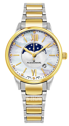 Alexander Monarch Biały/Stal w odcieniu złota Ø35 mm A204B-04