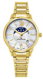 Alexander Monarch Biały/Stal w odcieniu złota Ø35 mm A204B-05