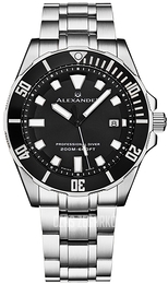 Alexander Vathos Czarny/Stal Ø42 mm A501B-01