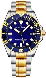 Alexander Vathos Niebieski/Stal Ø42 mm A501B-03