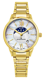 Alexander Monarch Biały/Stal w odcieniu złota Ø35 mm AD204B-05