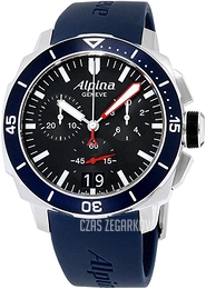 Alpina Seastrong Czarny/Skóra Ø44 mm AL-372LBN4V6