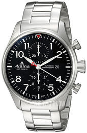 Alpina Startimer Czarny/Stal Ø44 mm AL-725B4S6B