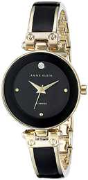Anne Klein Diamond Czarny/Stal w odcieniu złota Ø28 mm AK/1980BKGB
