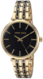Anne Klein Bracelet Czarny/Stal w odcieniu złota Ø32 mm AK/3010BKGB