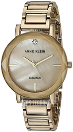 Anne Klein Diamond Beżowy/Stal w odcieniu złota Ø32 mm AK/3278TMGB