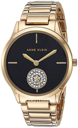 Anne Klein Bracelet Czarny/Stal w odcieniu złota Ø35 mm AK/3416BKGB