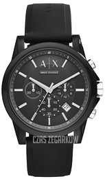 Armani Exchange Outerbanks Czarny/Guma Ø44 mm AX1326