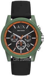 Armani Exchange Outerbanks Czarny/Guma Ø44 mm AX1348