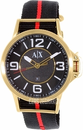 Armani Exchange Street Czarny/Stal w odcieniu złota Ø44 mm AX1581