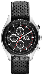 Armani Exchange Active Czarny/Skóra Ø45 mm AX1600