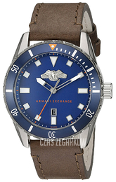 Armani Exchange Covert Niebieski/Skóra Ø43 mm AX1706
