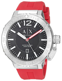 Armani Exchange Czarny/Guma Ø48 mm AX1811