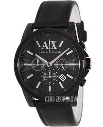 Armani Exchange Smart Czarny/Skóra Ø45 mm AX2098