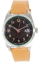 Armani Exchange Dress Czarny/Skóra Ø42 mm AX2304