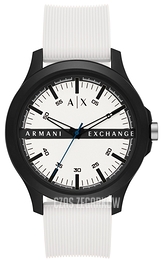 Armani Exchange Hampton Biały/Guma Ø46 mm AX2431