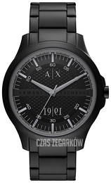 Armani Exchange Hampton Czarny/Stal Ø46 mm AX2434