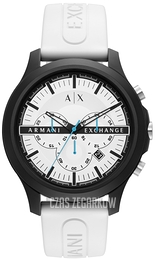 Armani Exchange Hampton Biały/Guma Ø46 mm AX2435