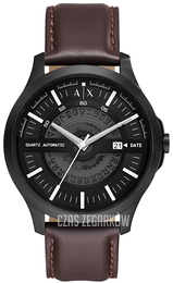 Armani Exchange Hampton Czarny/Skóra Ø46 mm AX2446