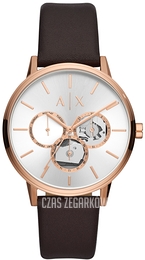 Armani Exchange Cayde Srebrny/Skóra Ø42 mm AX2756