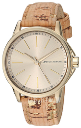 Armani Exchange Dress Żółte złoto/Skóra Ø36 mm AX4350