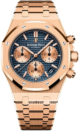 Audemars Piguet Royal Oak Niebieski/18 karatowe różowe złoto Ø41 mm 26239OR.OO.1220OR.01