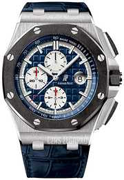 Audemars Piguet Royal Oak Offshore Niebieski/Skóra Ø44 mm 26401PO.OO.A018CR.01