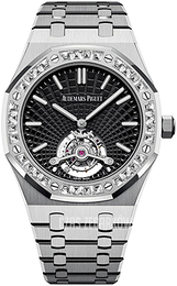 Audemars Piguet Royal Oak Tourbillon Extra-Thin Czarny/18 karatowe białe złoto Ø41 mm 26521BC.ZZ.1220BC.01