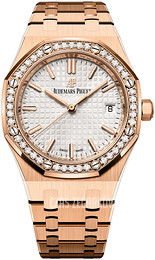 Audemars Piguet Royal Oak Srebrny/18 karatowe różowe złoto Ø34 mm 77351OR.ZZ.1261OR.01
