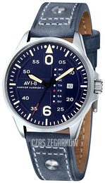 AVI-8 Hawker Harrier II Niebieski/Skóra Ø45 mm AV-4003-05