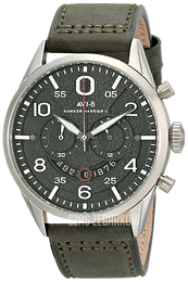 AVI-8 Hawker Harrier II Zielony/Skóra Ø46 mm AV-4031-03