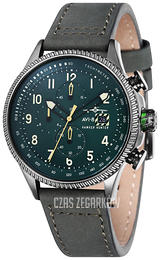 AVI-8 Hawker Hunter Zielony/Skóra Ø45 mm AV-4036-08