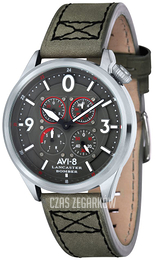 AVI-8 Lancaster Bomber Szary/Skóra Ø44 mm AV-4050-03