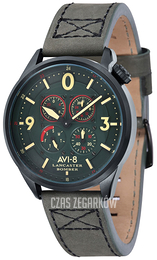 AVI-8 Lancaster Bomber Zielony/Skóra Ø44 mm AV-4050-04