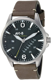AVI-8 Hawker Harrier Ii Zielony/Skóra Ø44 mm AV-4055-03