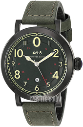 AVI-8 Lancaster Bomber Zielony/Skóra Ø44 mm AV-4067-03