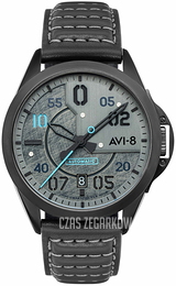 AVI-8 P-51 Mustang Szary/Skóra Ø43 mm AV-4086-04