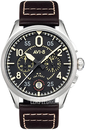 AVI-8 Spitfire Czarny/Skóra Ø42 mm AV-4089-01