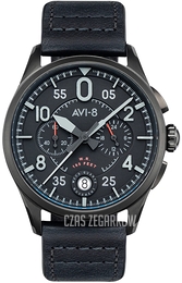 AVI-8 Spitfire Czarny/Skóra Ø42 mm AV-4089-03