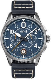 AVI-8 Spitfire Niebieski/Skóra Ø42 mm AV-4089-04