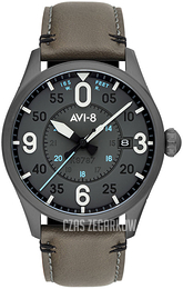AVI-8 Spitfire Szary/Skóra Ø42 mm AV-4090-04