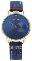 Baume & Mercier Eco-Friendly Niebieski/Skóra Ø35 mm M0A10603