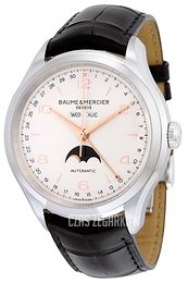 Baume & Mercier CLIFTON Srebrny/Skóra Ø43 mm MOA10055