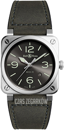 Bell & Ross Br 03-92 Czarny/Skóra BR-03-92-GREY-LUM