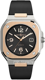 Bell & Ross Br 05 Czarny/Guma BR-05-BLACK-STEEL-AND-GOLD-RUBBE