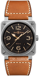 Bell & Ross Br S 92 Czarny/Skóra BR-S-GOLDEN-HERITAGE